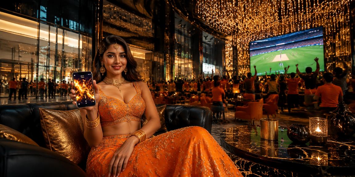 Indian woman betting on cricket using digital payment method