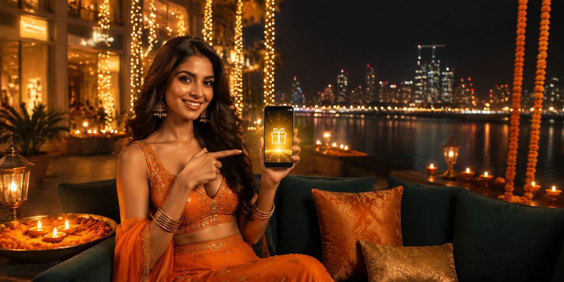 Diwali festival celebration with casino theme in India