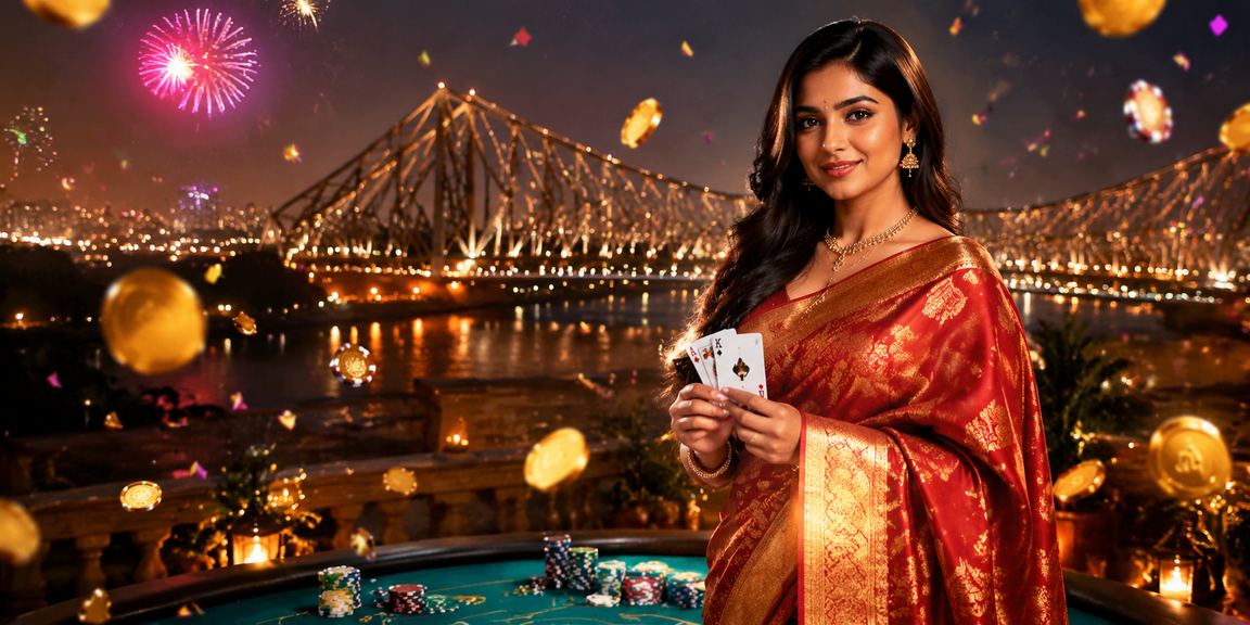 Indian players enjoying poker game in traditional attire